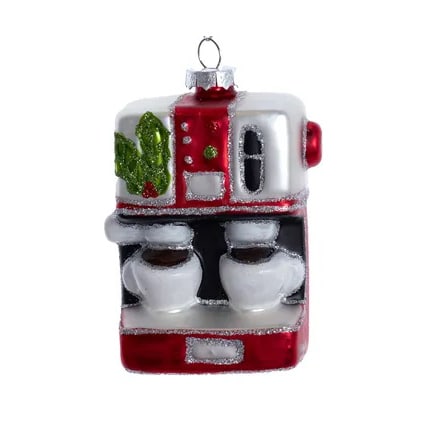 Holly Cappuccino Machine Ornament