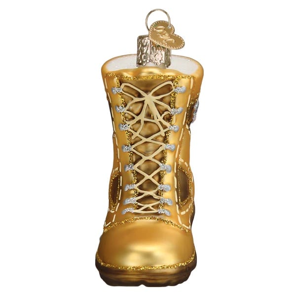 Military Boot Ornament Old World Christmas Front