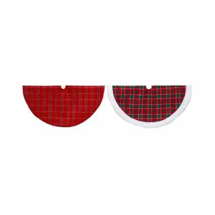 Mini Plaid Glitter Plaid Tree Skirts