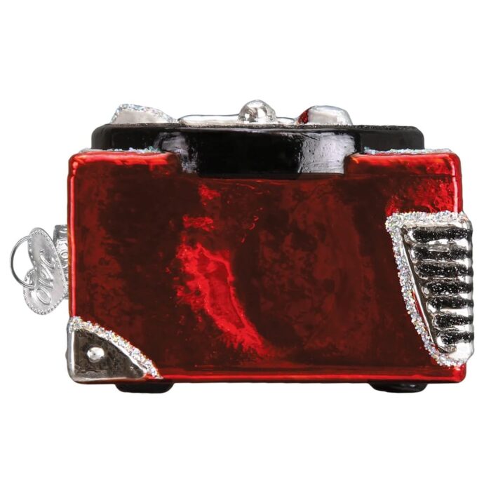 Record Player Ornament Old World Christmas Back