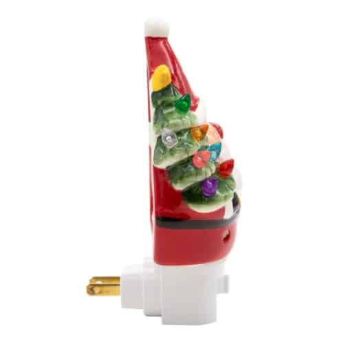Santa with Christmas Tree Night Light Side