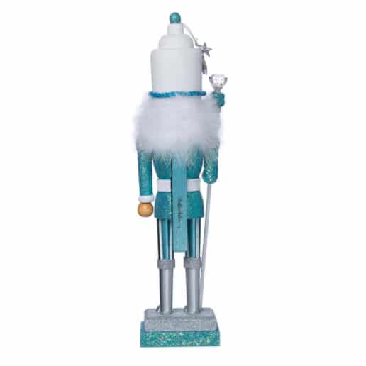 Turquoise Glittered Soldier Hollywood Nutcrackers™ Back