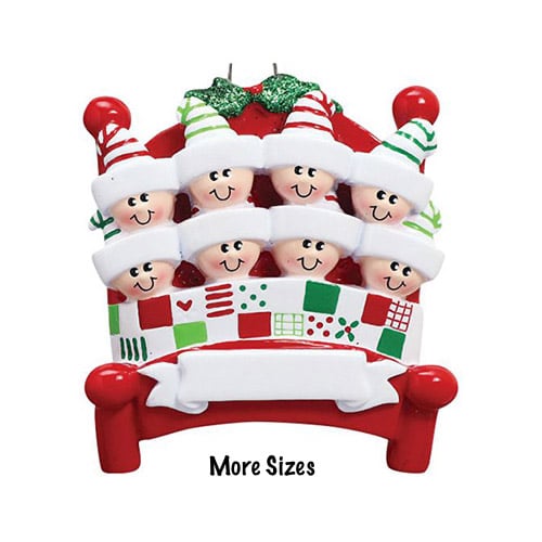 Bed Heads Family Ornament Personalized 8