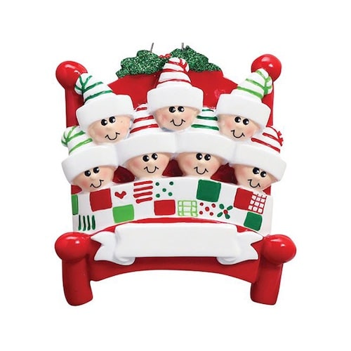 Bed Heads Family Ornament Personalized Seven