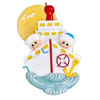 Ocean Cruise Couple Ornament Personalize