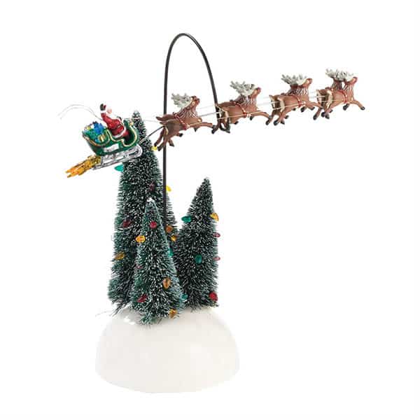 Animated Flaming Sleigh Dept 56 Snow Village