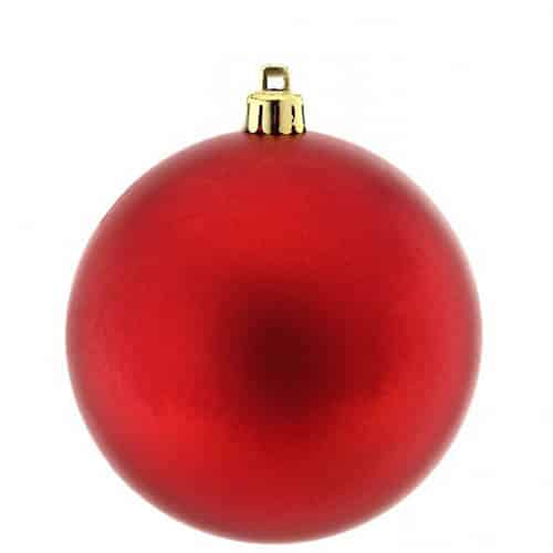 Matt Ball Ornaments 8 Inches Red