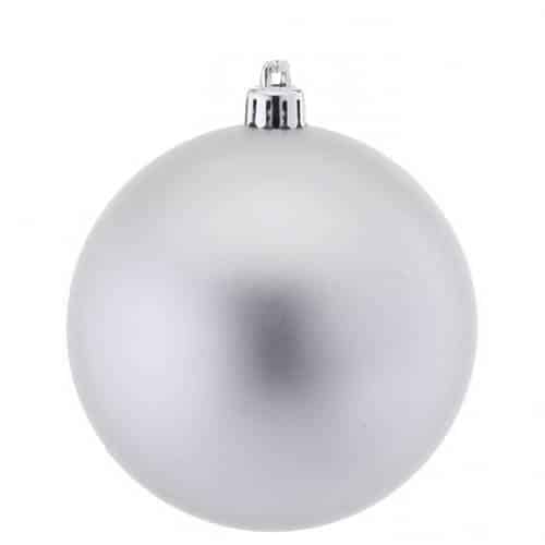 Matt Ball Ornaments 8 Inches Silver
