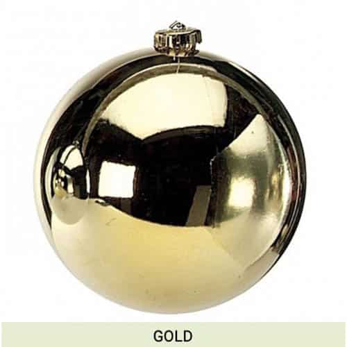 Shiny Ball Ornaments 8 Inches Gold