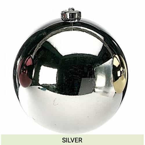Shiny Ball Ornaments 8 Inches Silver