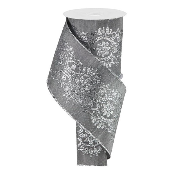 Grey Silver Design Ribbon 4