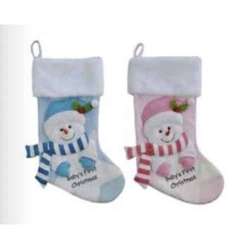 Snowman Babys First Stocking Christmas