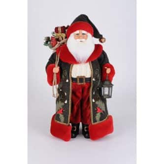 Cardinal Woodland Santa Figurine