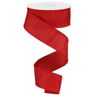 Red Ribbon Faux Dupioni 15