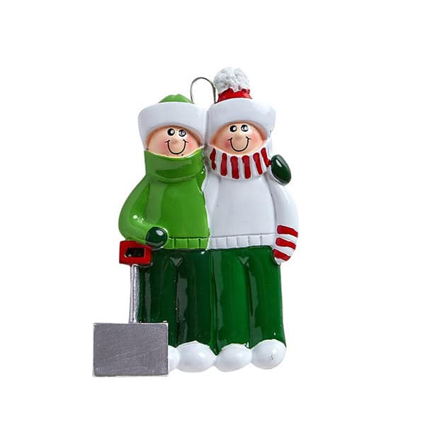 Snow Shovel Family Ornament Personalized 2