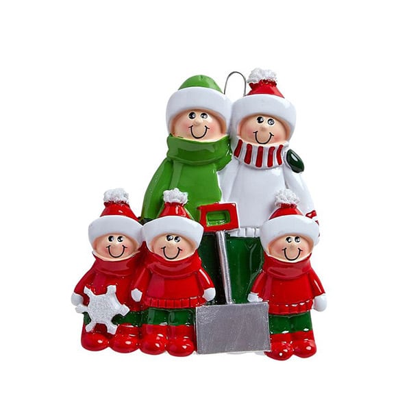 Snow Shovel Family Ornament Personalized 5