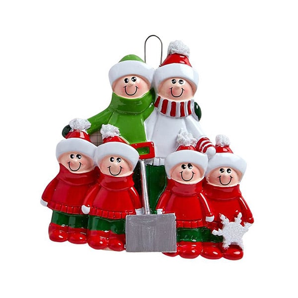 Snow Shovel Family Ornament Personalized 6