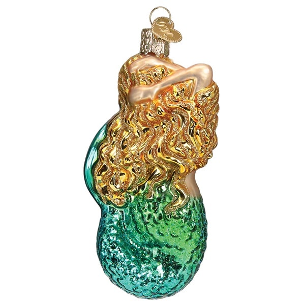 Seashell Mermaid Ornament Old World Christmas Back