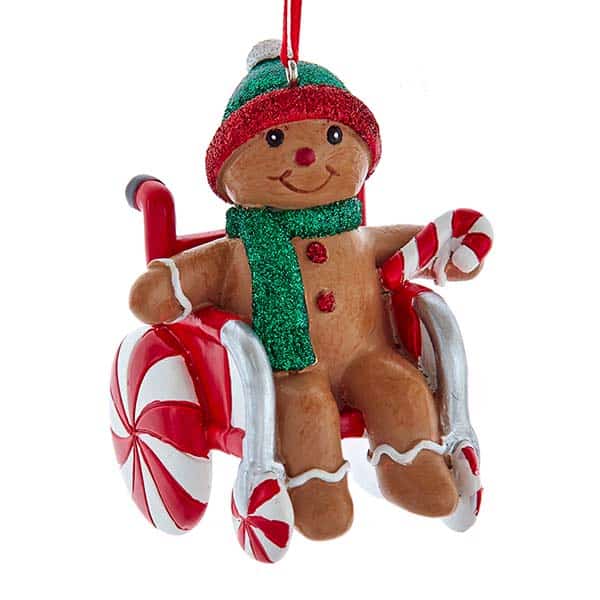 Gingerbread Cookie Wheelchair Ornament