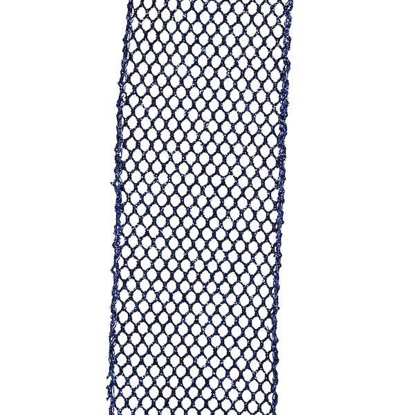 Blue Glitter Mesh Ribbon 25 Close Up