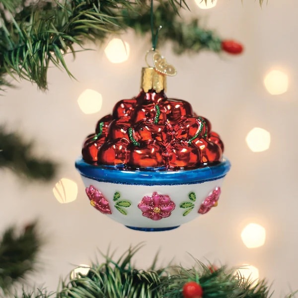 Bowl of Cherries Ornament Old World Christmas