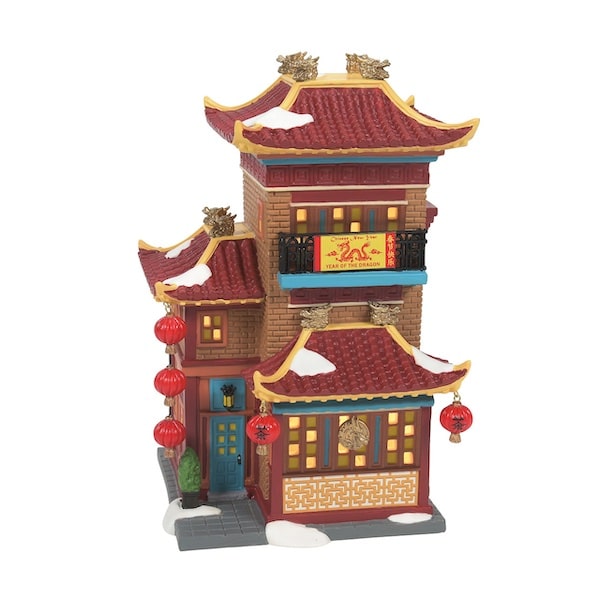 Lunar Dragon Tea House Christmas in the City Village Dept 56