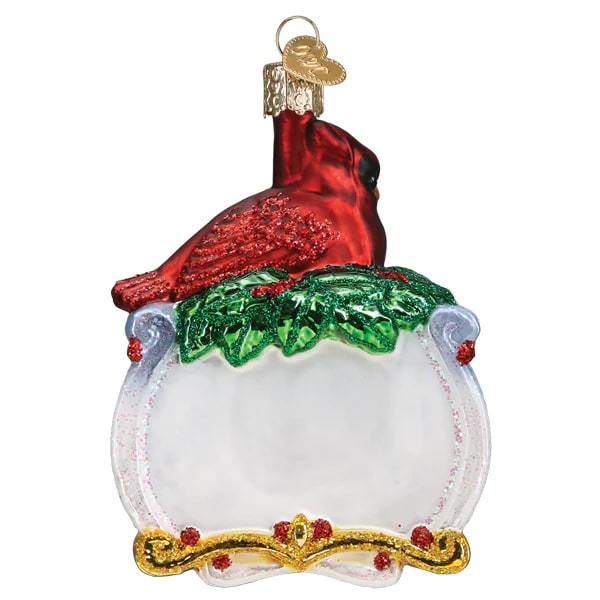 Memorial Cardinal Ornament Old World Christmas Back