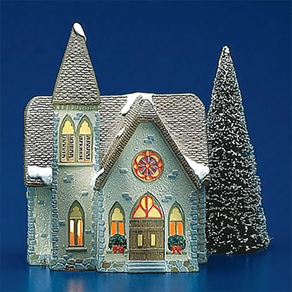 Redeemer Church Rare Retired Original Snow Village Dept 56 Pre owned