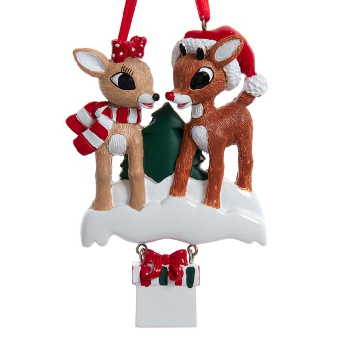 Rudolph and Clarice Family Ornament Personalize Couple