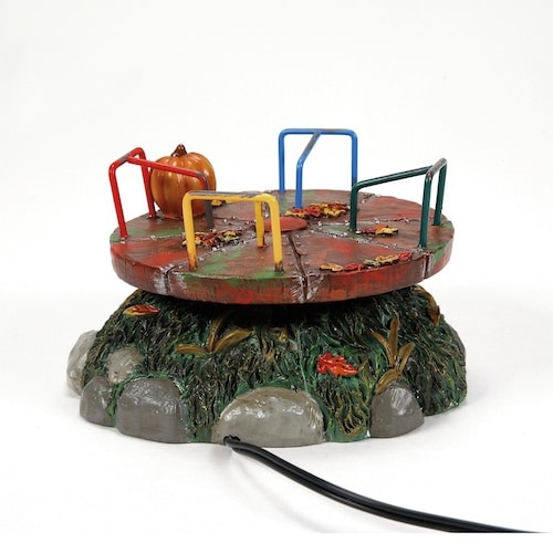 Scary go round Halloween Village Dept 56 Back
