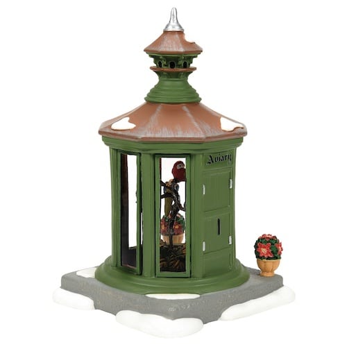 an Aviary in Honor Dickens Village Dept 56 Back Side