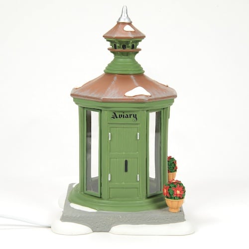 an Aviary in Honor Dickens Village Dept 56 Side