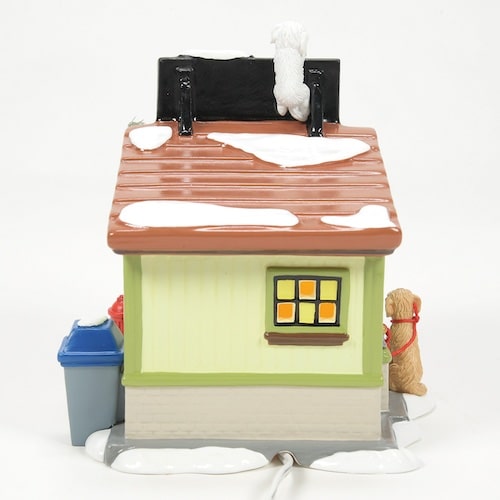 Frankies Dog Walking Co Snow Village Dept 56 Back