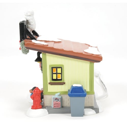Frankies Dog Walking Co Snow Village Dept 56 Side