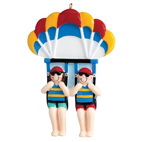 Parasailing Couple Ornament Personalize