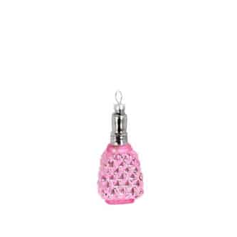 Pink Crystal Look Nail Polish Bottle Ornament