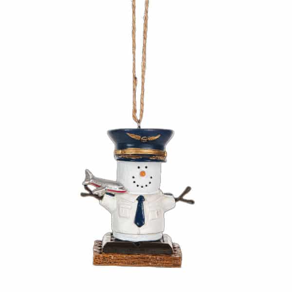 Smores Airplane Captain Ornament