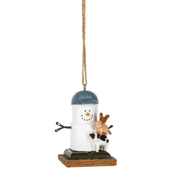 Smores Farmer Ornament