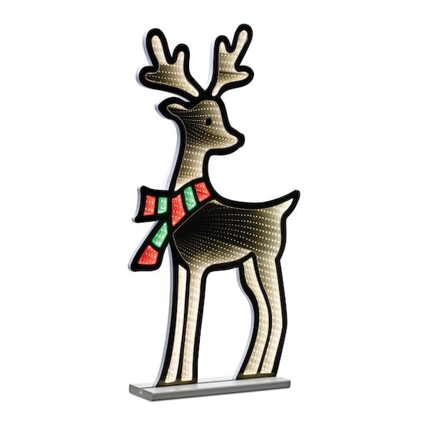 Deer with Scarf Infinity Light Lit Decor