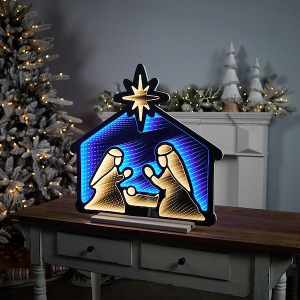 Holy Family Infinity Light Lit Decor Glamour