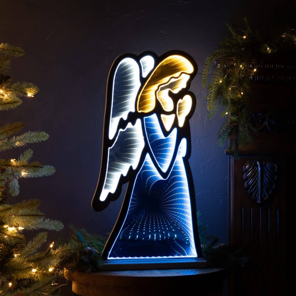 Blue Angel Infinity Light Lit Decor Glamour