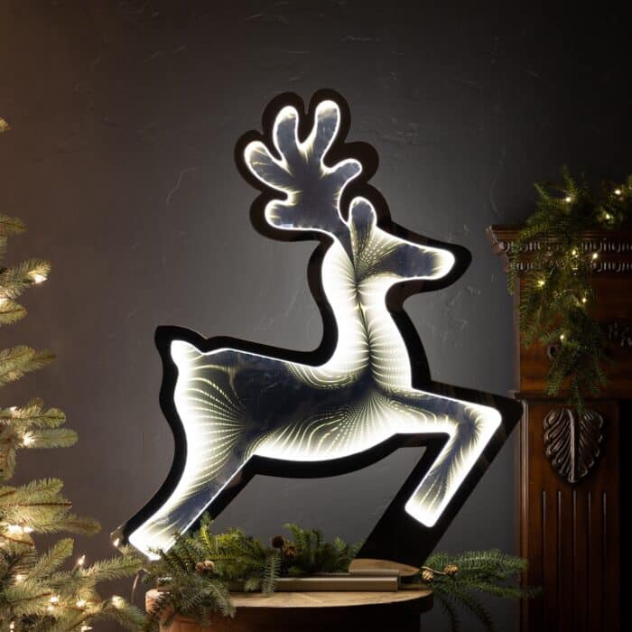 Prancing Deer Infinity Light Lit Decor Glamour
