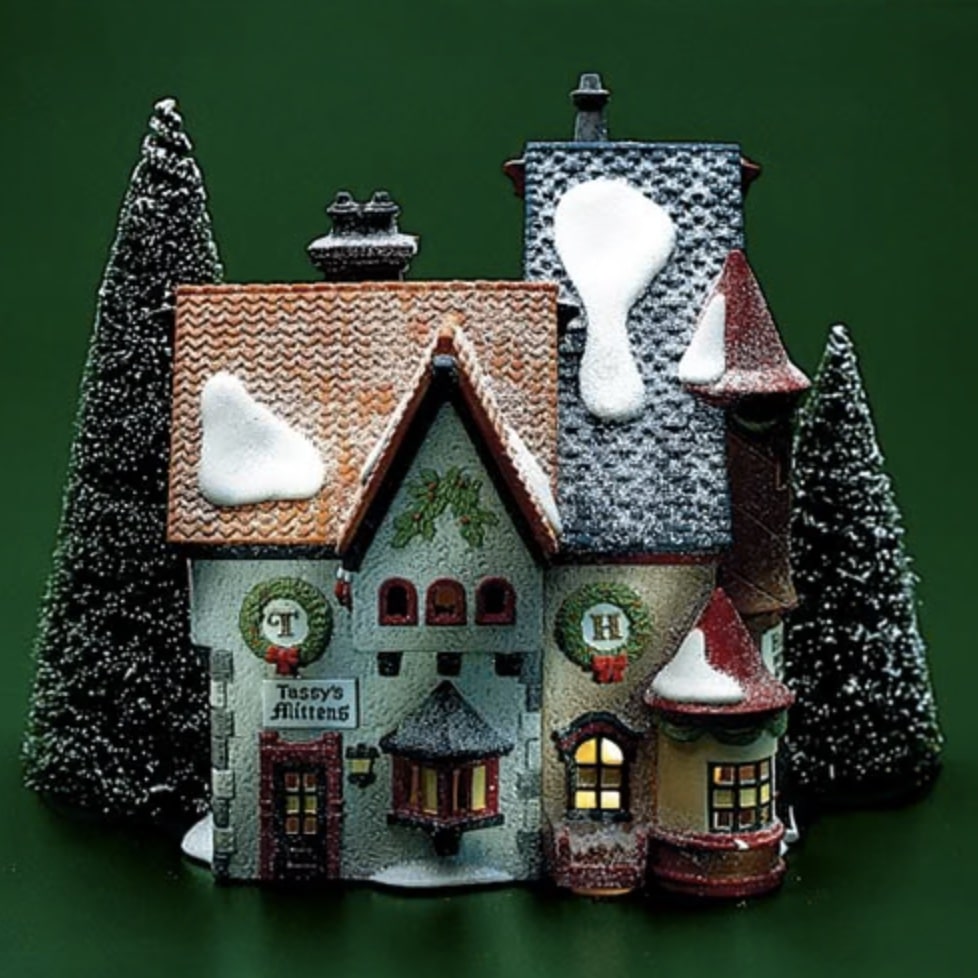 Tassys Mittens  Hassels Woolies Dept 56 North Pole Village Pre owned