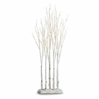 White Birch Grove Lighted 4 Trees