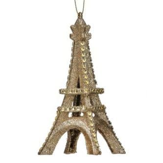 Glittered Eiffel Tower Ornament