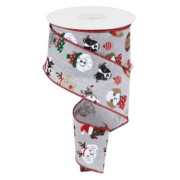 Festive Doggy Holiday Ribbon 25