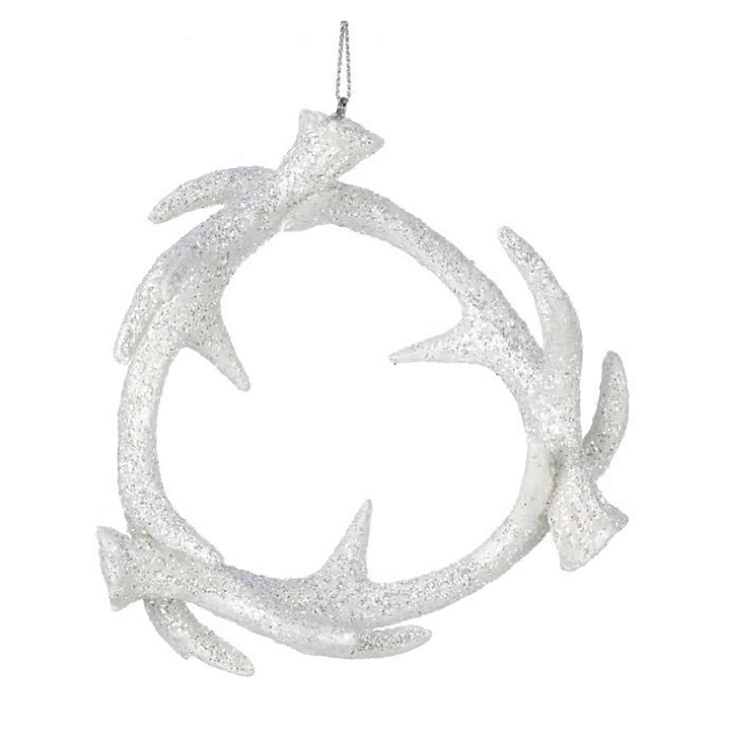 Frost Antler Wreath Ornament