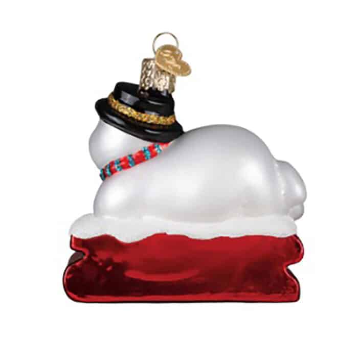 2025 Dated Snowman Ornament Old World Christmas Back