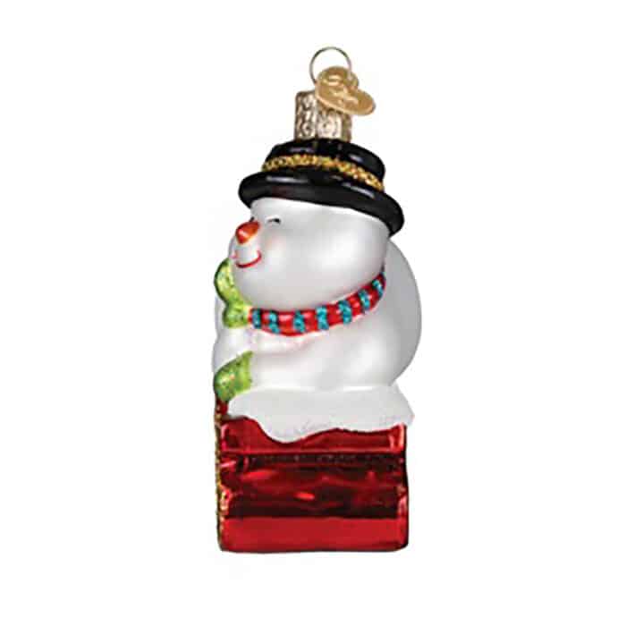2025 Dated Snowman Ornament Old World Christmas Side