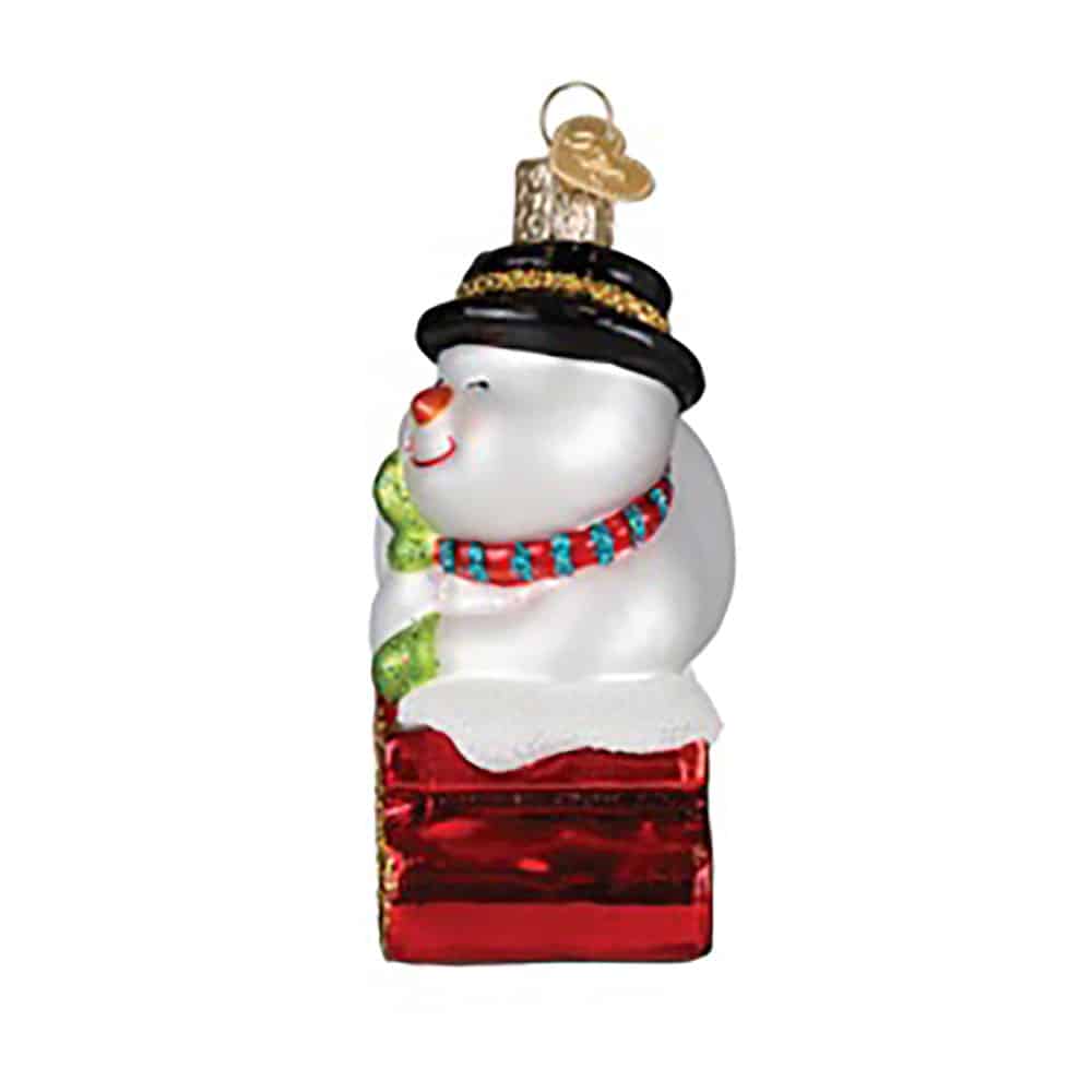 2025 Dated Snowman Ornament Old World Christmas Side